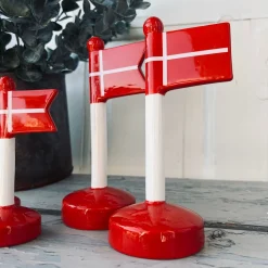 Flag dannebrog keramik - 13cm