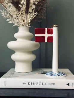 Flag keramik – Dannebrog m. blå fod