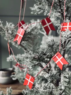 Flagguirlande i træ - 10 flag