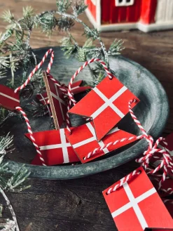 Flagguirlande i træ - 10 flag