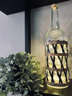 Flaske med lyskæde – Black