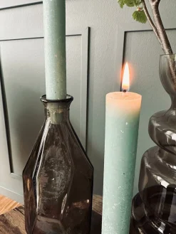 Flaskelys 25 cm - 2 stk Rustik Mint