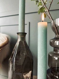 Flaskelys 25 cm - 2 stk Rustik Mint