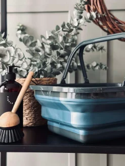 Foldbar Indkøbskurv - Blå