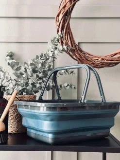 Foldbar Indkøbskurv - Blå