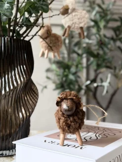 Får Fluffy Amber/Brun 8cm