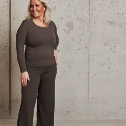 Frida Jazz Pants - Caffe PLUS str 42-48