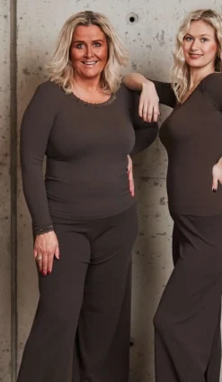 Frida Jazz Pants - Caffe PLUS str 42-48