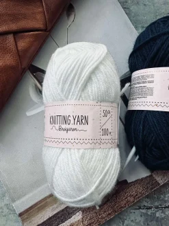 Garn Polyester 50 gram - Hvid