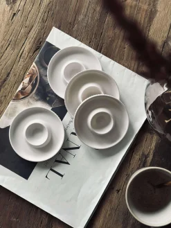 Æggebægre Melamin Hvid - 4 stk.