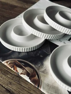 Æggebægre Melamin Hvid - 4 stk.