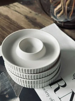 Æggebægre Melamin Hvid - 4 stk.