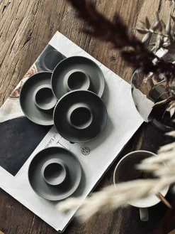 Æggebægre Melamin Taupe - Sæt med 4 stk.