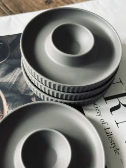 Æggebægre Melamin Taupe - Sæt med 4 stk.