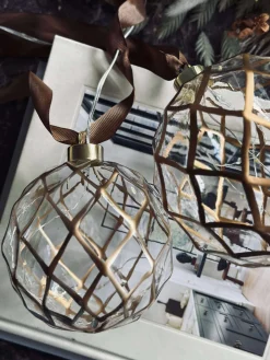 Glas ophæng med lys - Flere størrelser