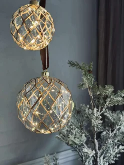 Glas ophæng med lys - Flere størrelser