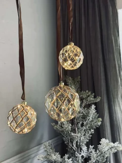 Glas ophæng med lys - Flere størrelser