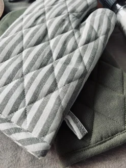 Grillhandske - Quilt Salvie strib