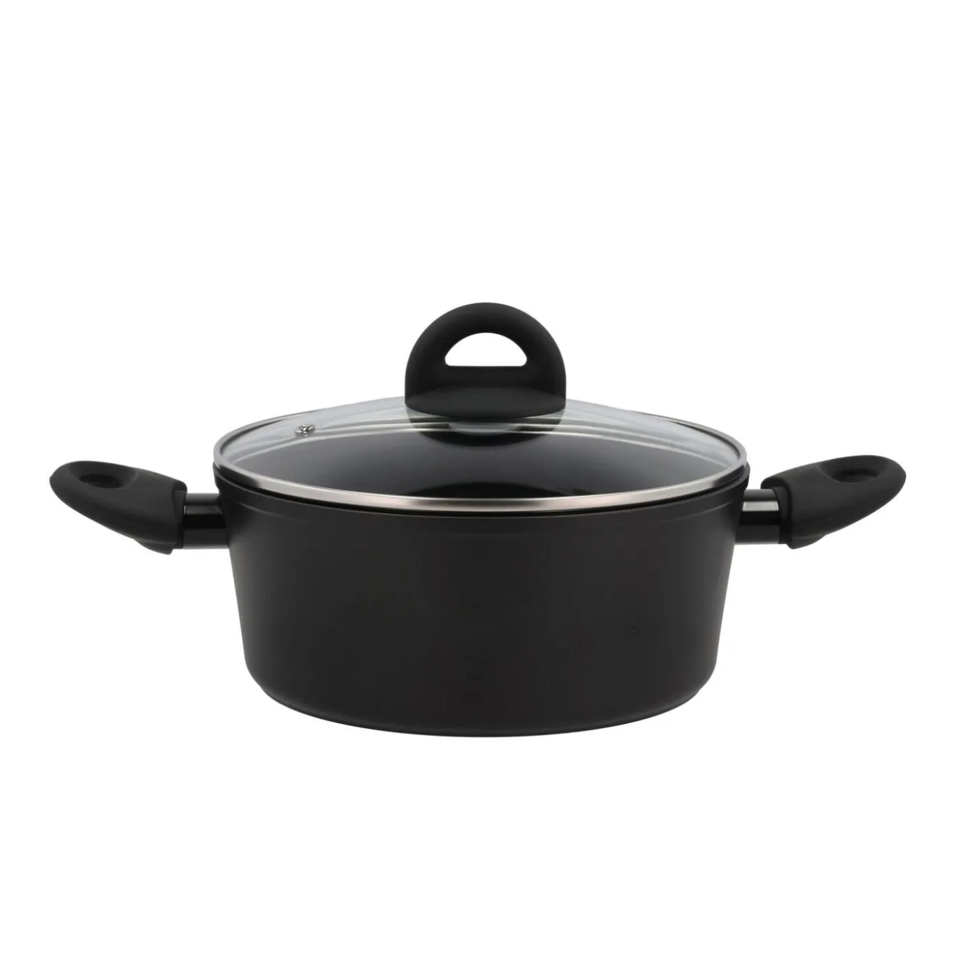 Gryde - Med glaslåg - Aluminium/keramisk belægning