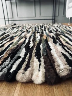 Gulvtæppe i lammeskind - Mørke nuancer