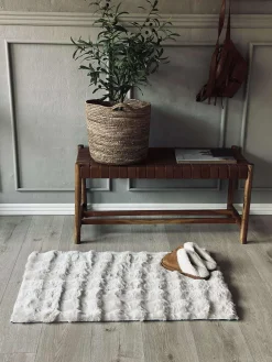 Gulvtæppe Plys - 60x90 Beige