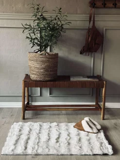 Gulvtæppe Plys - 60x90 Hvid