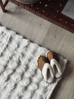 Gulvtæppe Plys - 60x90 Hvid