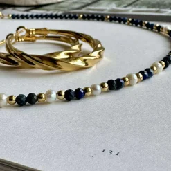 Halskæde Lilja - med ægte ferskvandsperler