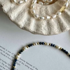 Halskæde Lilja - med ægte ferskvandsperler