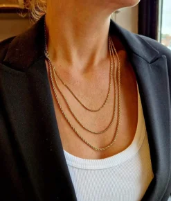 Halskæde Aleandre 18k forgyldt - 59cm