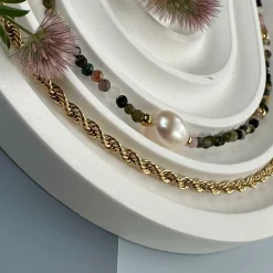 Halskæde Alina 18k forgyldt Vandfast