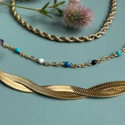 Halskæde Alina 18k forgyldt Vandfast