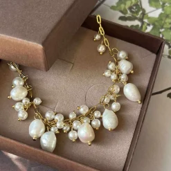 Halskæde Cille - med perlemix