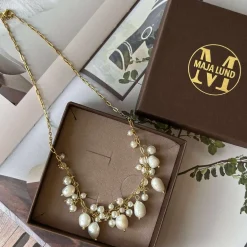 Halskæde Cille - med perlemix