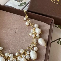 Halskæde Cille - med perlemix