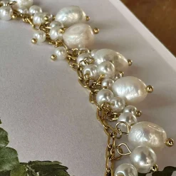 Halskæde Cille - med perlemix