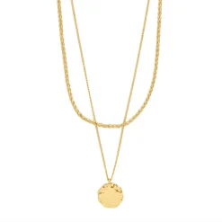 Halskæde DECLAN 2-i-ét sæt - Forgyldt