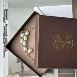 Halskæde EMMY - Y-kæde med ferskvandsperler