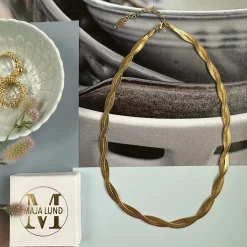 Halskæde Faith 18k forgyldt – Vandfast