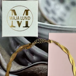 Halskæde Faith 18k forgyldt – Vandfast