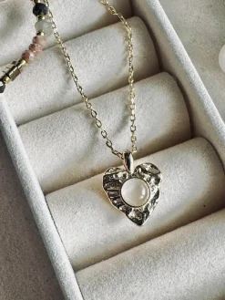 Halskæde Kiki - Sterling sølv m. Månesten