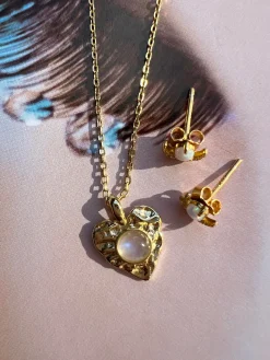 Halskæde Kiki - Sterling sølv m. Månesten