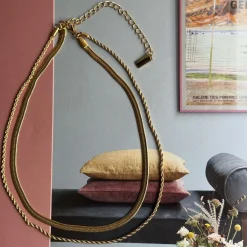 Halskæde Lykke 18k forgyldt