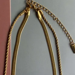 Halskæde Lykke 18k forgyldt