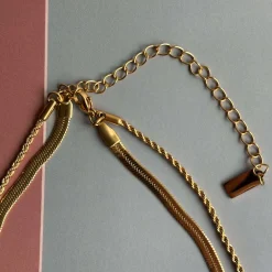 Halskæde Lykke 18k forgyldt