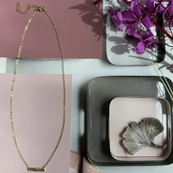 Halskæde Mama forgyldt – Vandfast