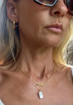 Halskæde Mama forgyldt – Vandfast