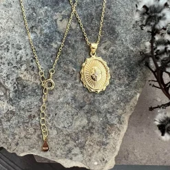 Halskæde Maria 18K forgyldt