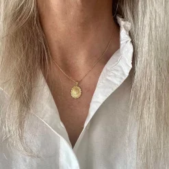 Halskæde Maria 18K forgyldt