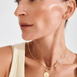 Halskæde NOMAD 2-i-1 coin - Forgyldt